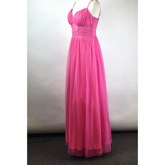 Morgan & Company‎ Prom Dress Juniors Girls 7 Hot Pink Gown Formal Party NWT - Picture 3 of 8